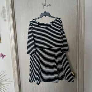 Old Navy Black and White Striped Dress/Top